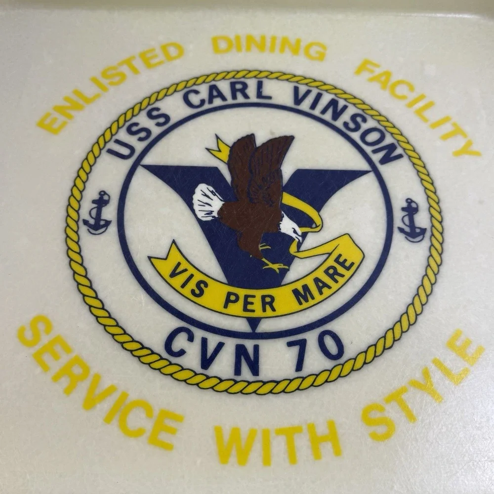 1981 USS Carl Vinson CVN-70 Enlisted Dining Tray Aircraft Carrier Navy Cvn70 VTG